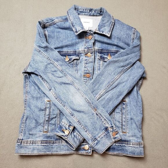 Women's Jean Jacket Size L Old Navy Denim Jacket - Picture 3 of 12